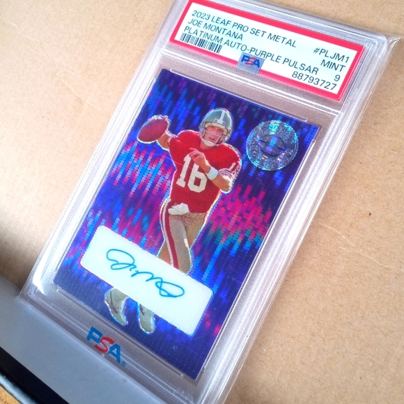 🏈🏆Joe Montana "Metal Platinum Autograph - Purple Pulsar 4/6 Insert" Slab🏆🏈 - Picture 3 of 5